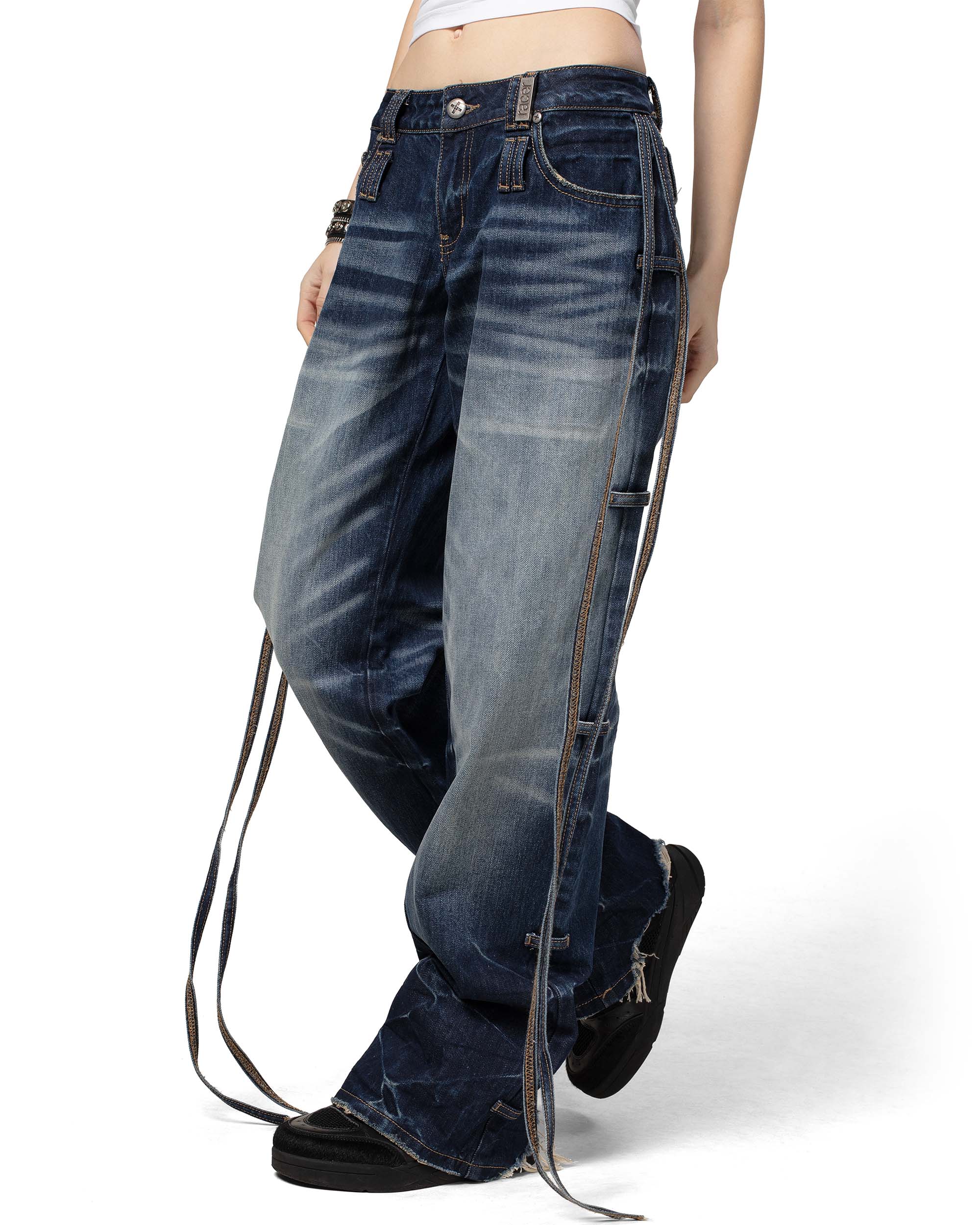 Dark Blue Transformer Track Denim – Racer Worldwide