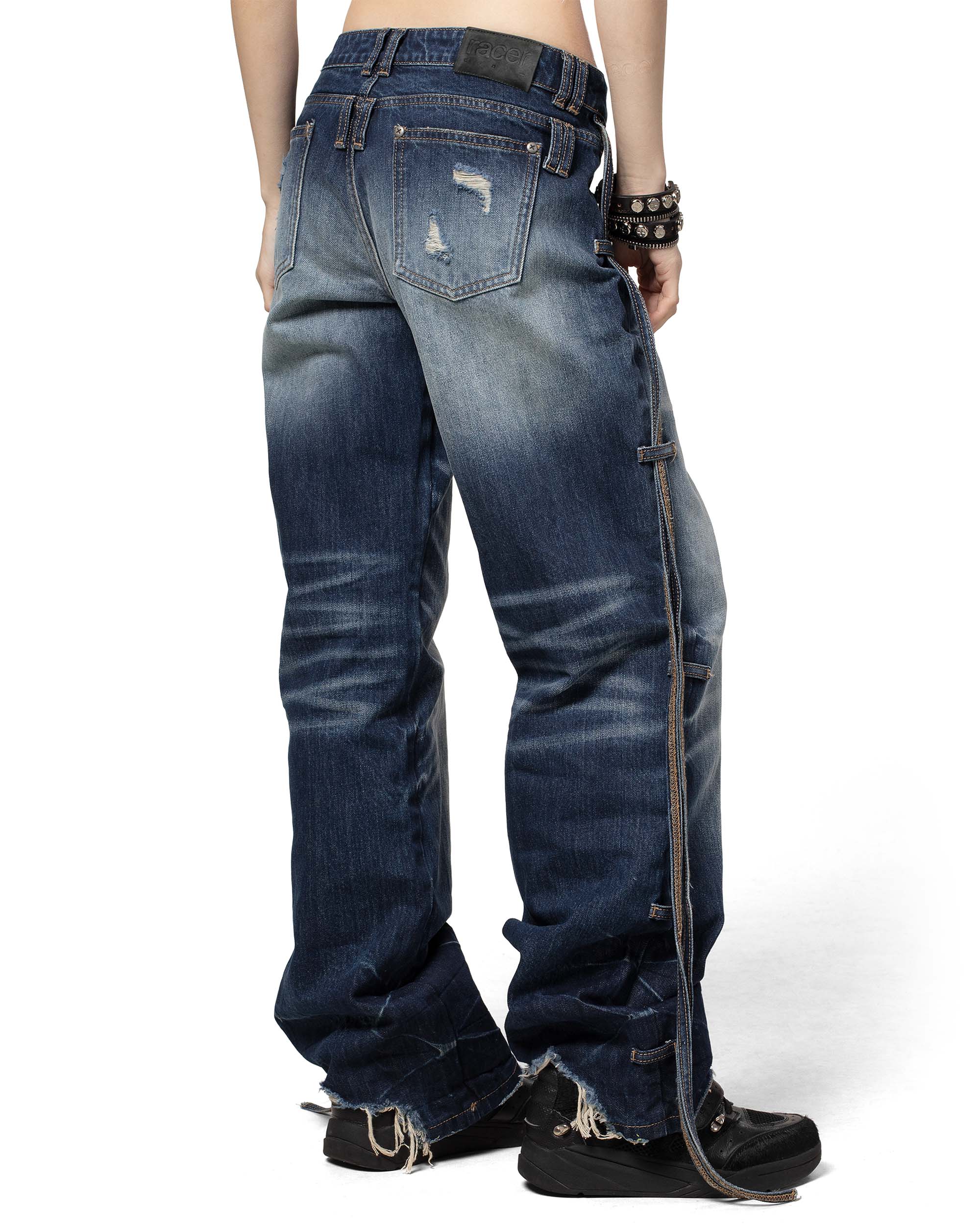 Dark Blue Transformer Track Denim – Racer Worldwide