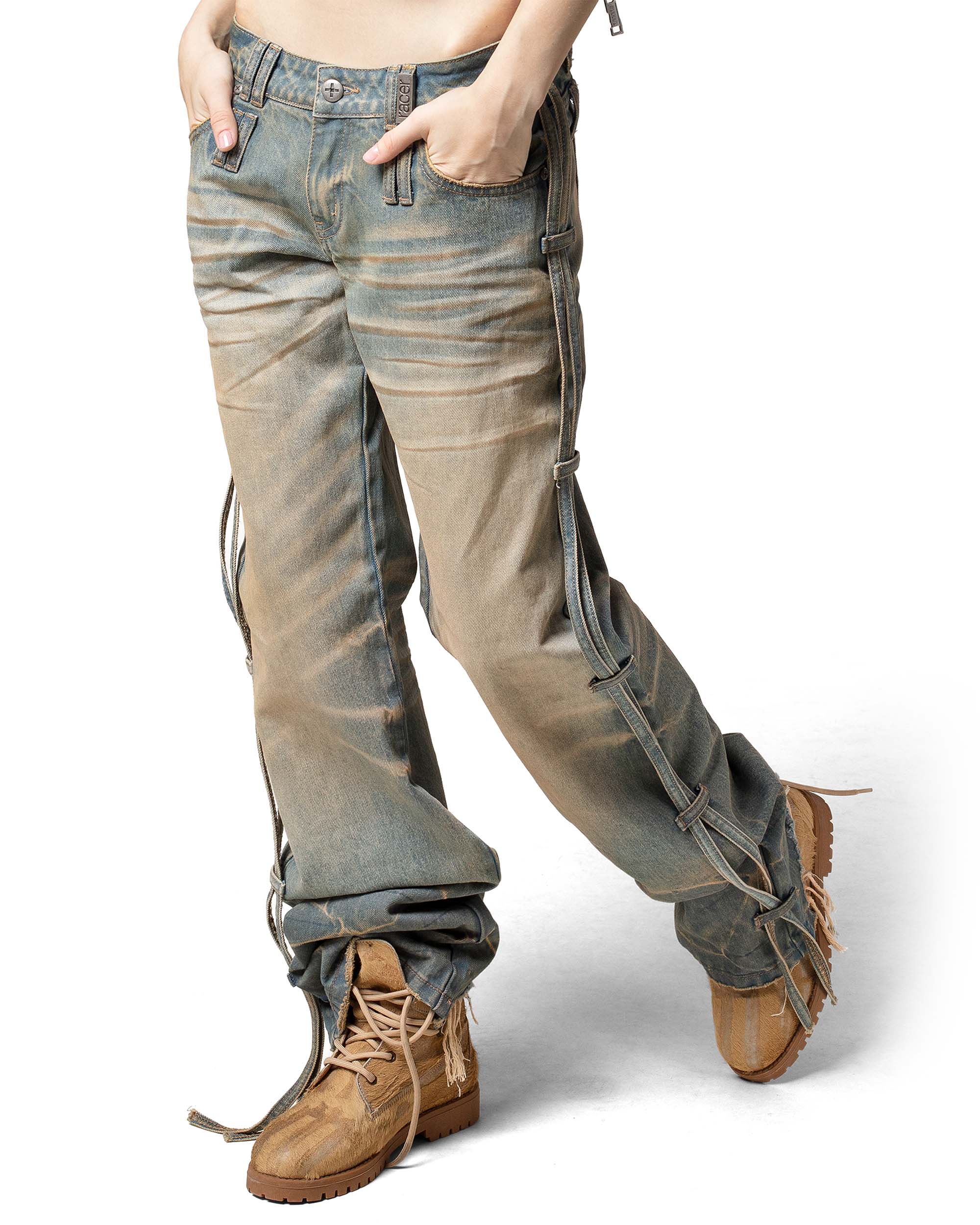 Light Blue Transformer Track Denim – Racer Worldwide