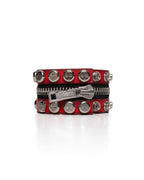 Red Split Button Bracelet