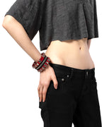 Red Split Button Bracelet