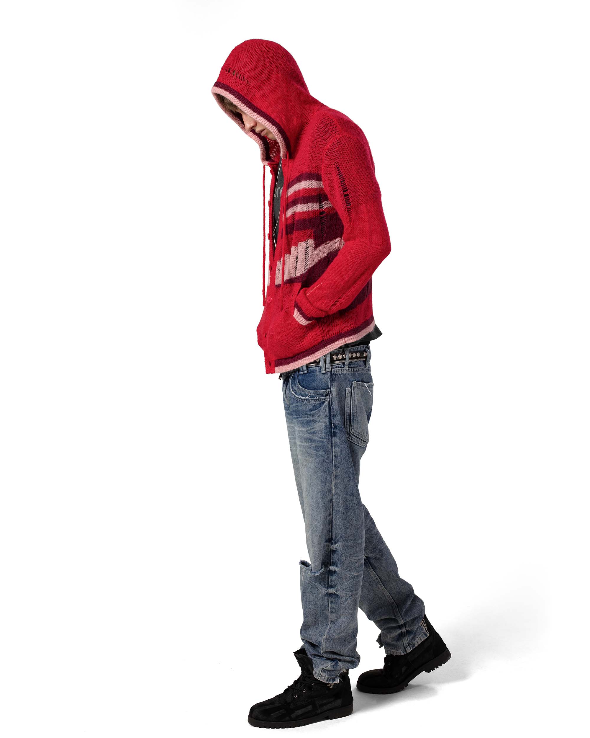 Red Hooded Cardigan – Racer Worldwide