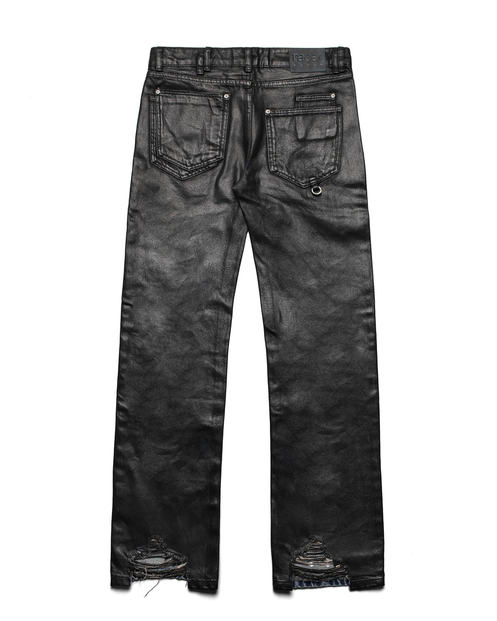 Coated Slim Low-Waist Denim