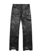 Coated Slim Low-Waist Denim