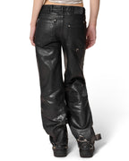 Coated Slim Low-Waist Denim