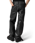 Coated Slim Low-Waist Denim