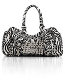 Zebra Studded Leather Bag