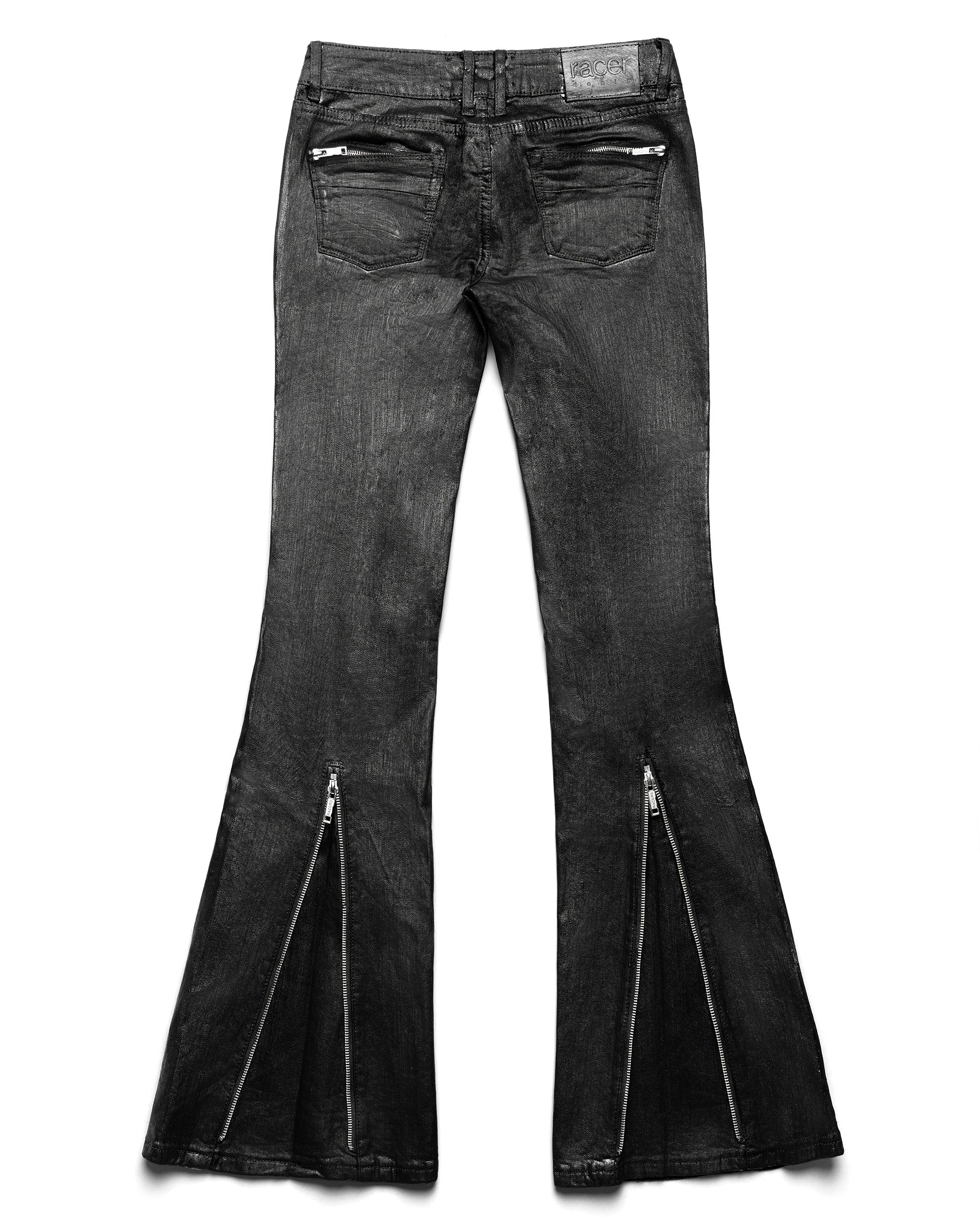モ*ロ様 RACER WORLDWIDE / ワックスコーティング　フレアパンツ Wax Flared Jeans – Racer Worldwide