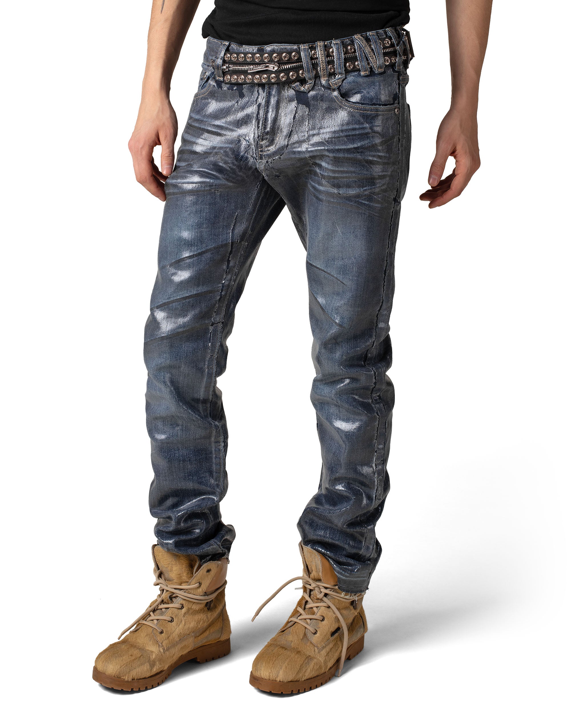 Waxed Slim Gloss Denim – Racer Worldwide