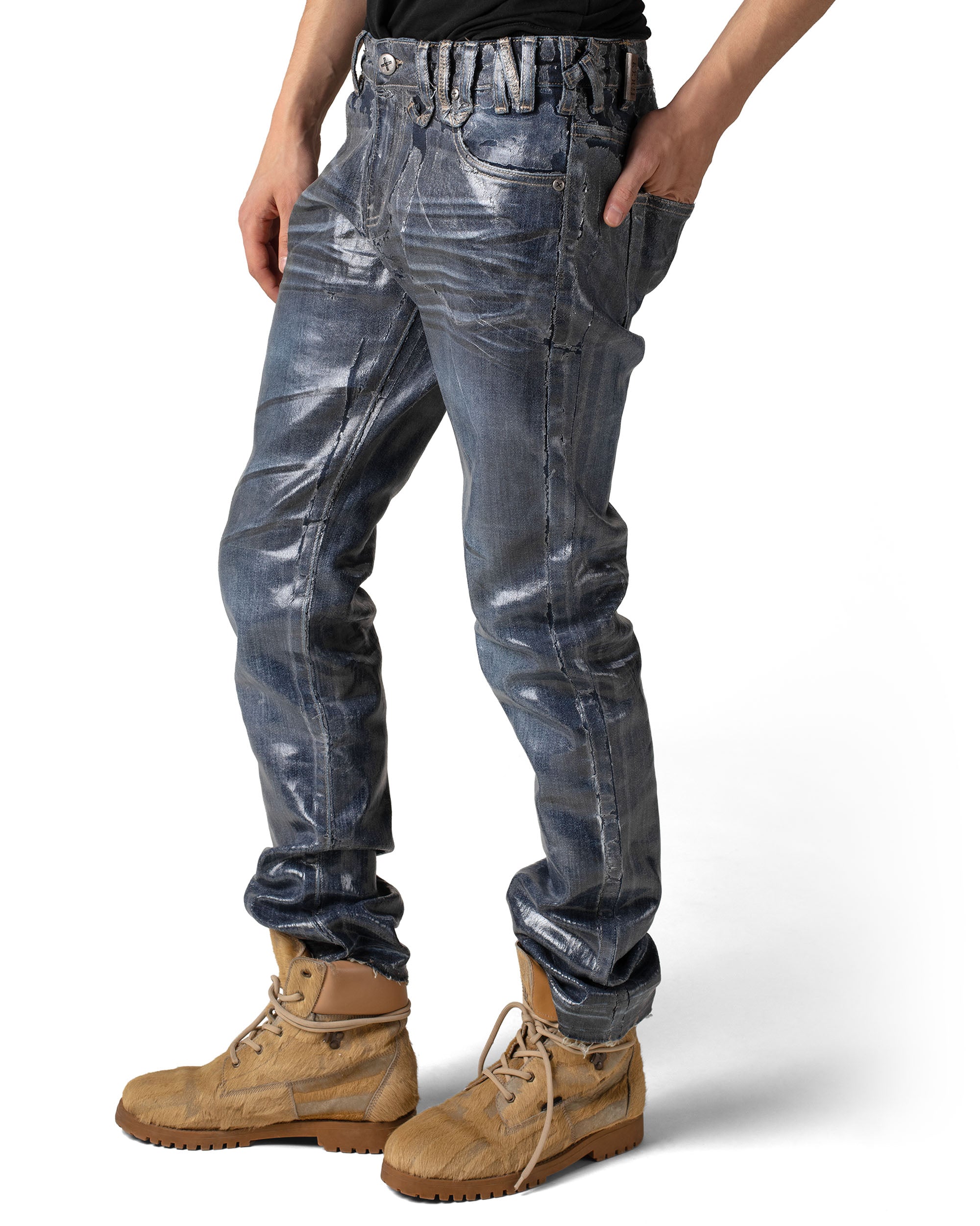 Waxed Slim Gloss Denim – Racer Worldwide