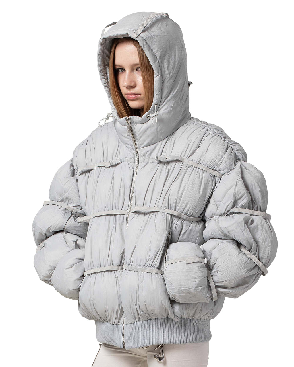 Grey Puffer Jacket X