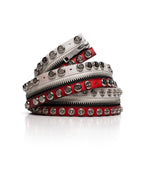 White Split Button Belt