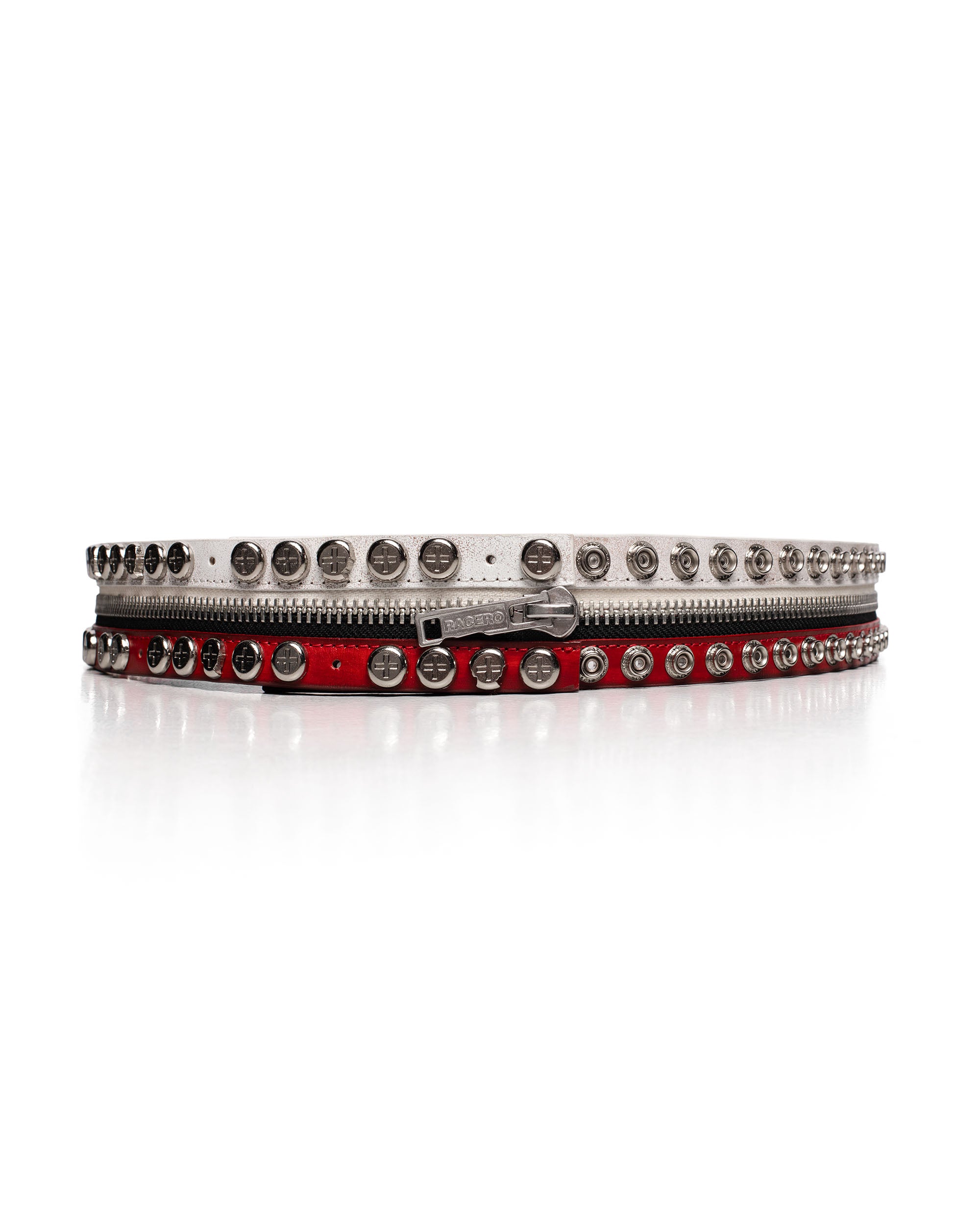 White Split Button Belt – Racer Worldwide