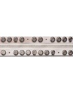 White Split Button Belt