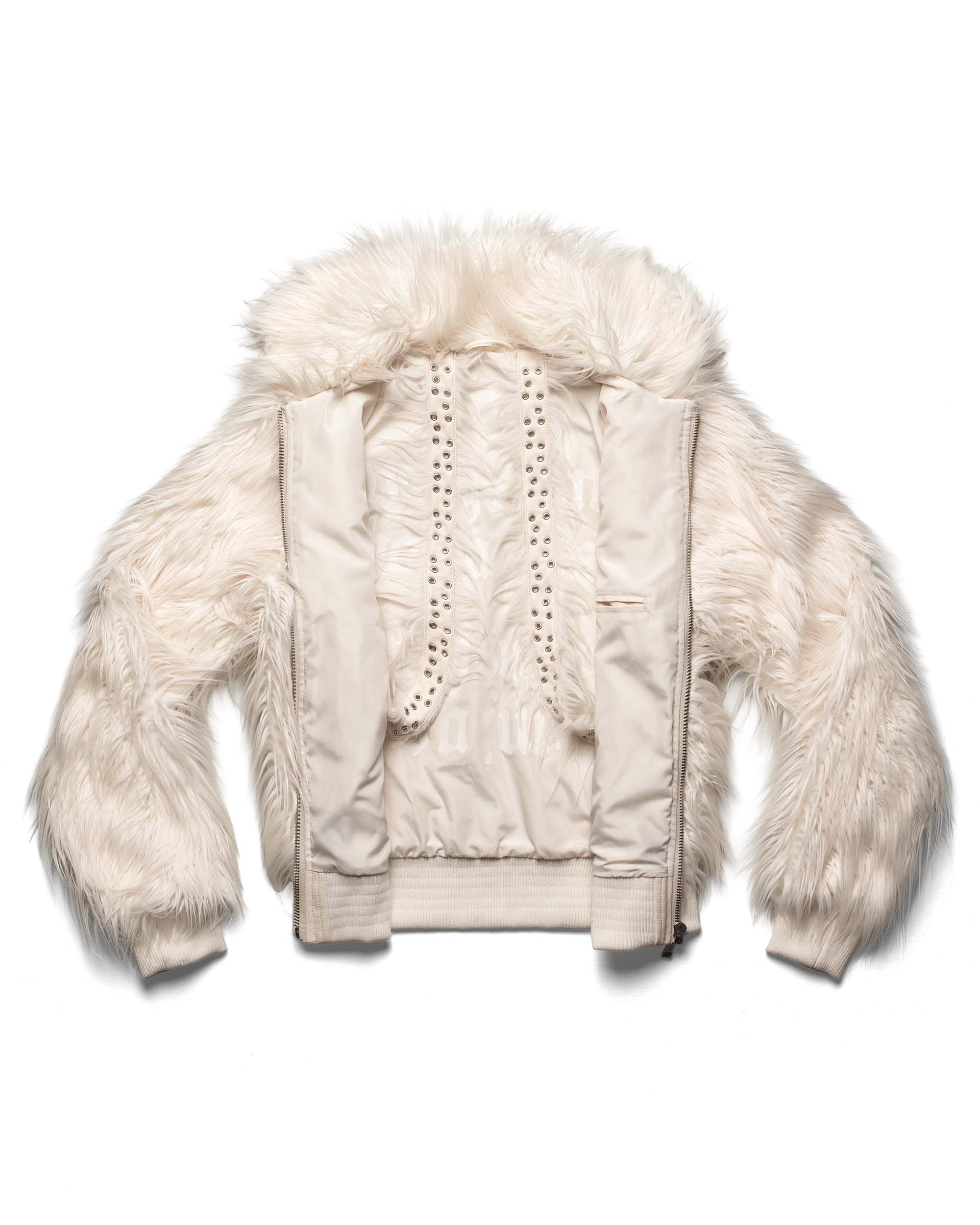 Tundra White Fur Bomber – Racer Worldwide