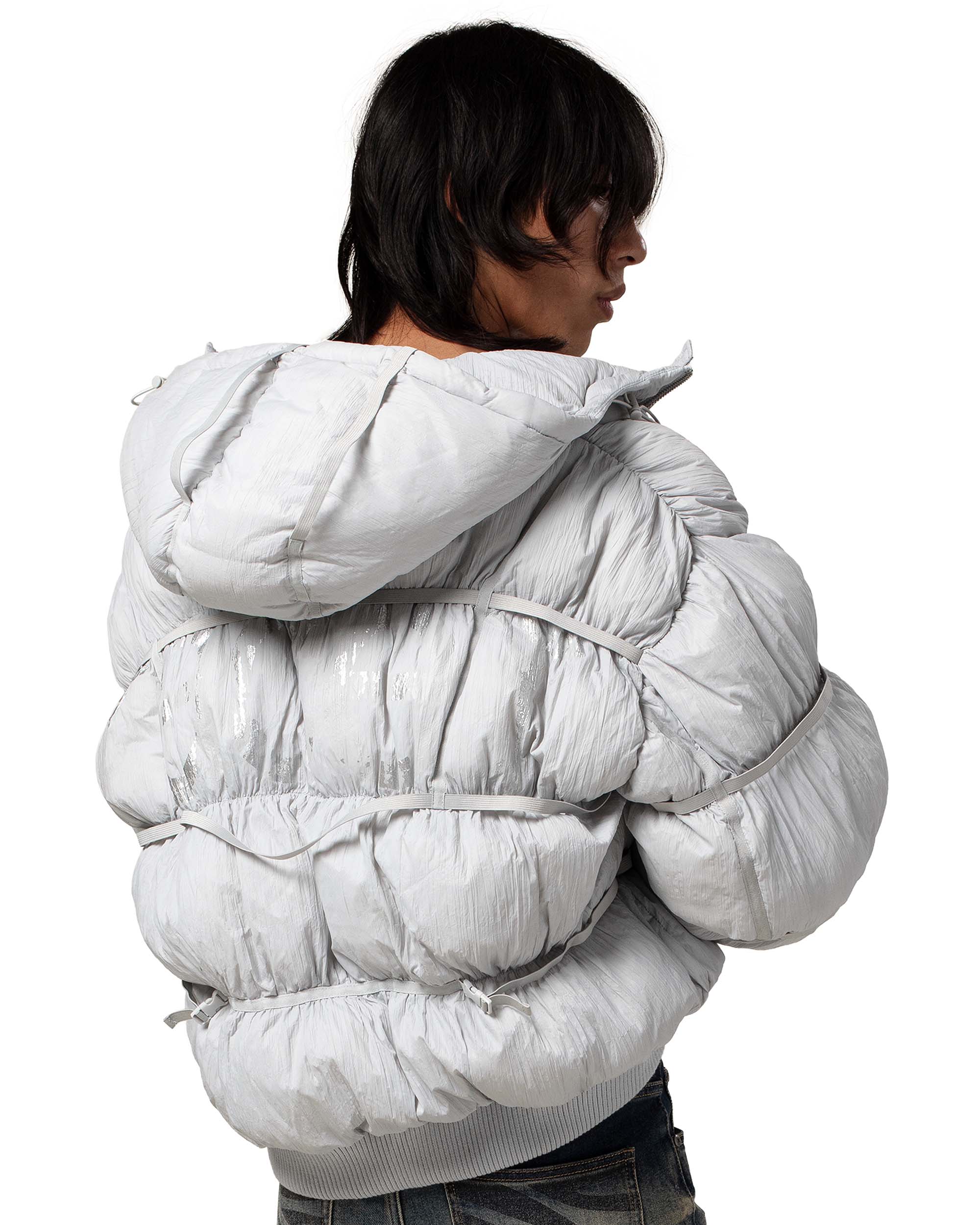 Grey Puffer Jacket X – Racer Worldwide