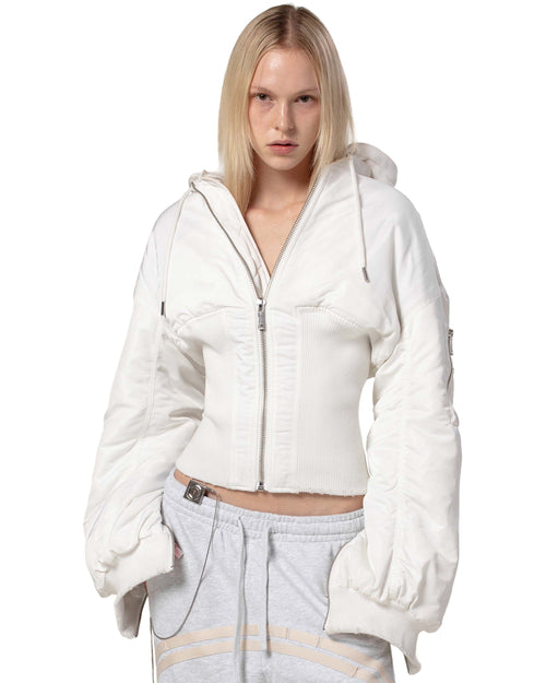 White Fitted Bomber