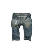 Rock Revival White Stitch Capri