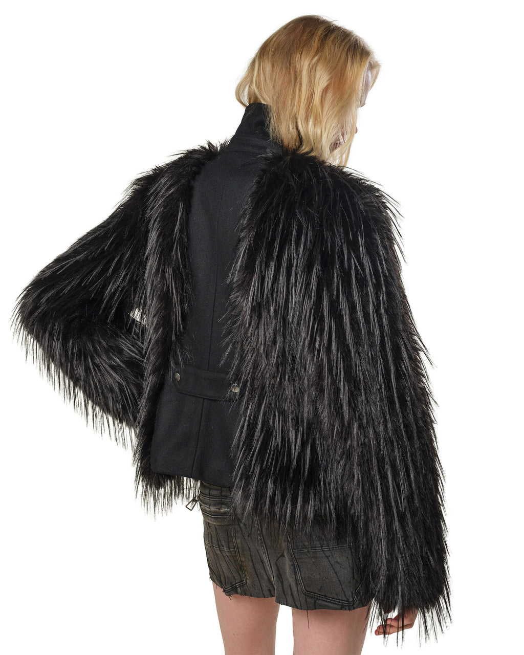 Wool Fur Hybrid Jacket