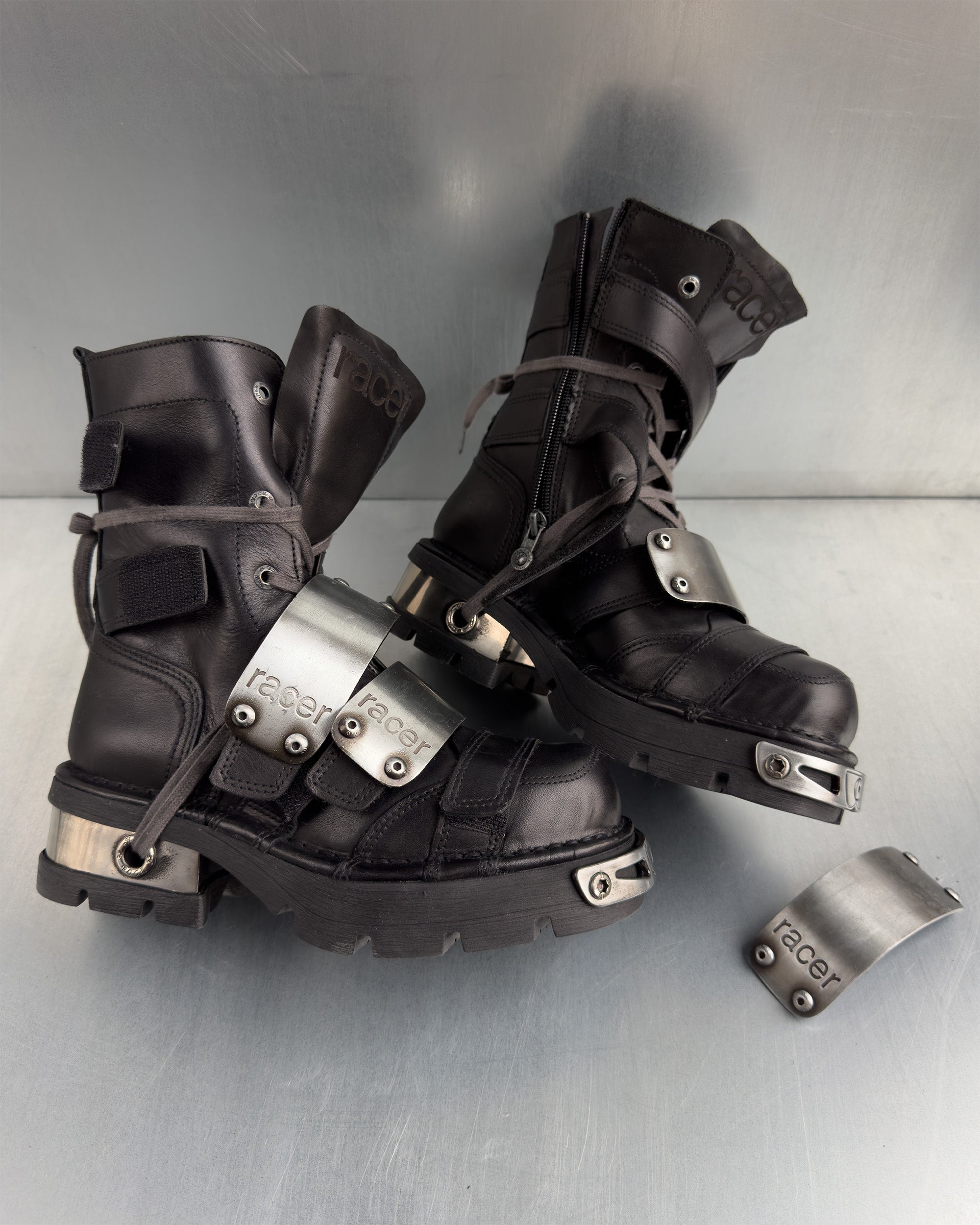 Racer x New Rock Black Boot – Racer Worldwide
