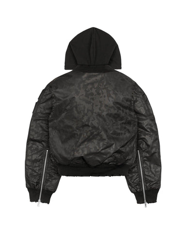 ちゃんWAXED LOGO BOMBER - BLACK WYATT' WAXED LOGO BOMBER - BLACK