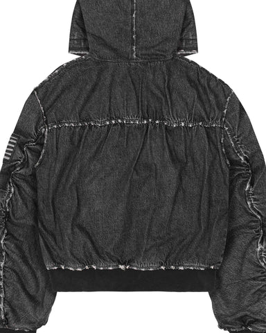 ★DIMITRI BLACK★ VLAD washed slash denim hooded jacket dust Outer - 디미트리블랙 (DIMITRIBLACK)