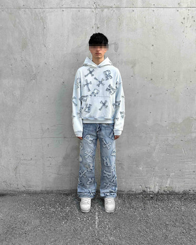 Washed Ice Patch Jeans – Racer Worldwide