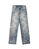 Washed Ice Patch Jeans