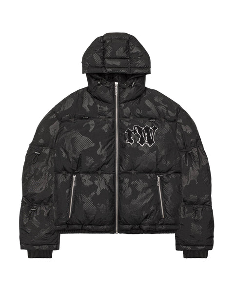 camo puffer jacket