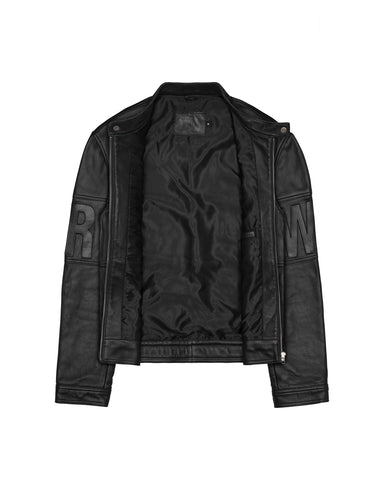 ☆NERDY☆ Eco Leather Racing Jacket Black MUSINSA | NERDY Eco Leather Racing Jacket Black