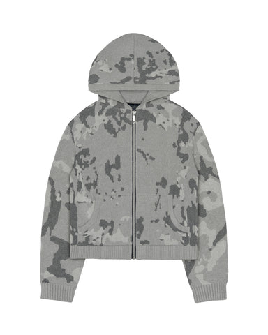 Grey Camo Knit Hoodie – Racer Worldwide