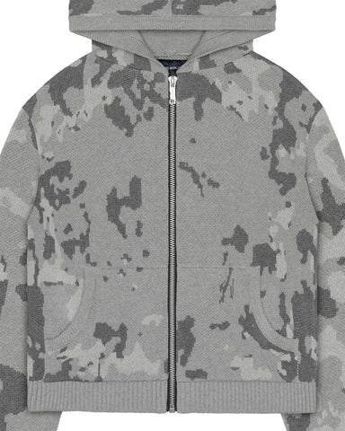 Grey Camo Knit Hoodie – Racer Worldwide