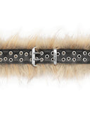 Faux Fur Leather Belt