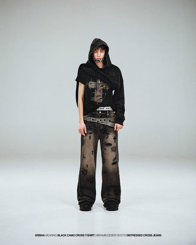 Black Camo Cross T-shirt – Racer Worldwide