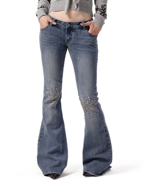 Spike Flared Denim