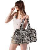 Zebra Studded Leather Bag