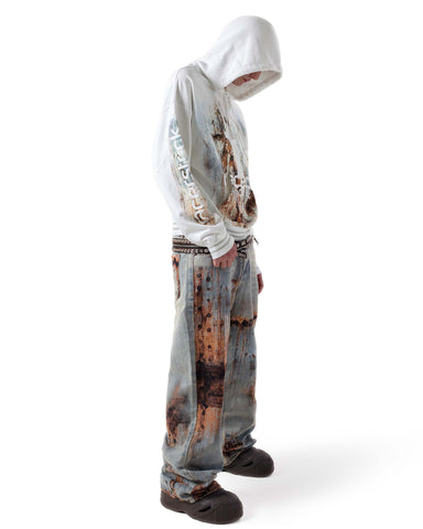 国内で当店のみ Racer Worldwide - Rust Hoodie White Rust Hoodie – Racer Worldwide