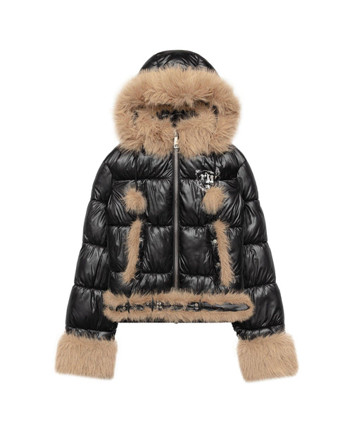 Slim Furry Puffer Jacket Racer Worldwide