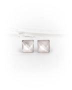 Clear Block Earrings