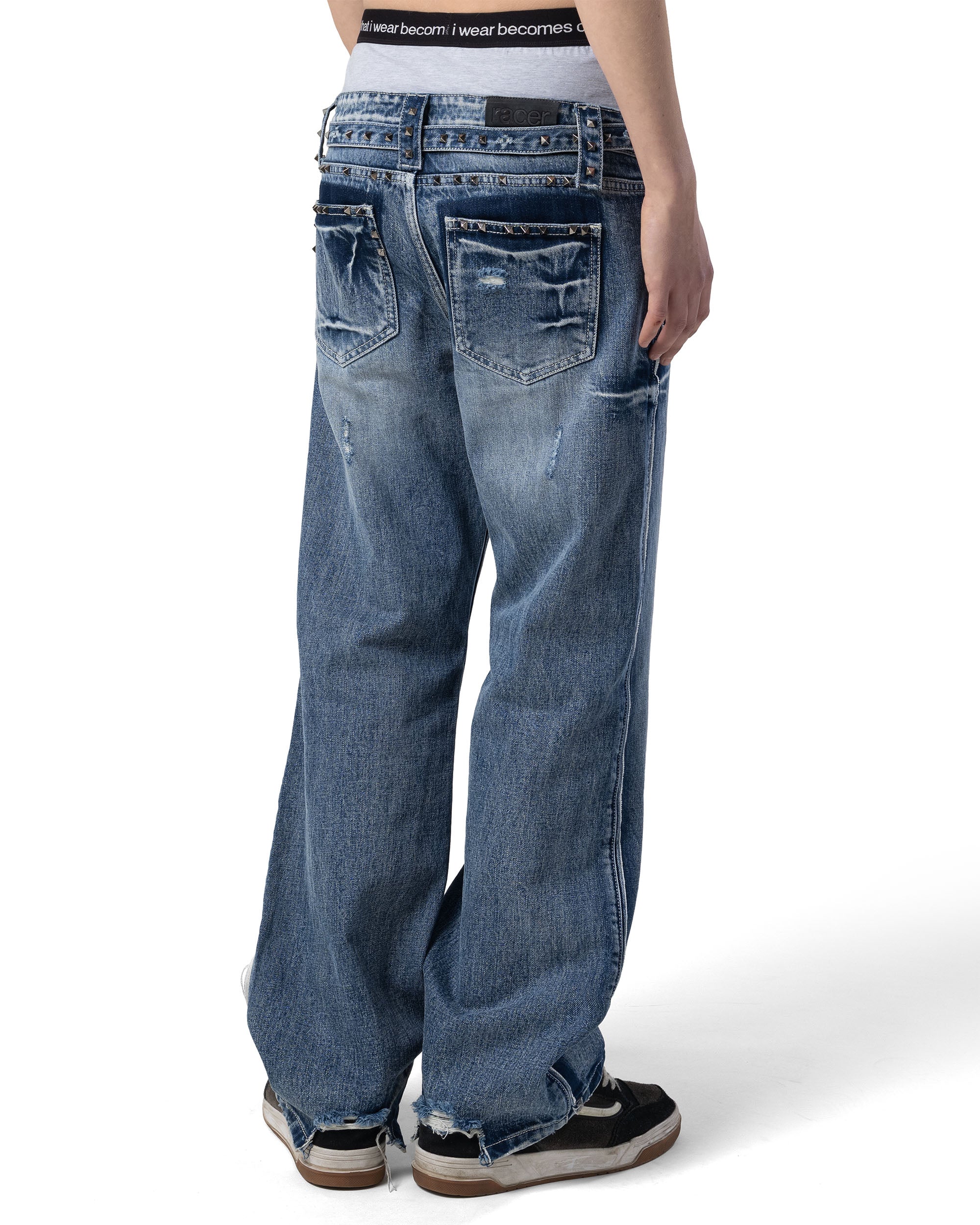 Bleached Studded Denim