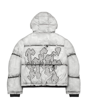 White Camo Puffer Jacket 2.0 – Racer Worldwide