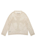 Beige Cross Net Sweater