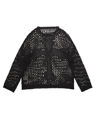 Black Cross Net Sweater