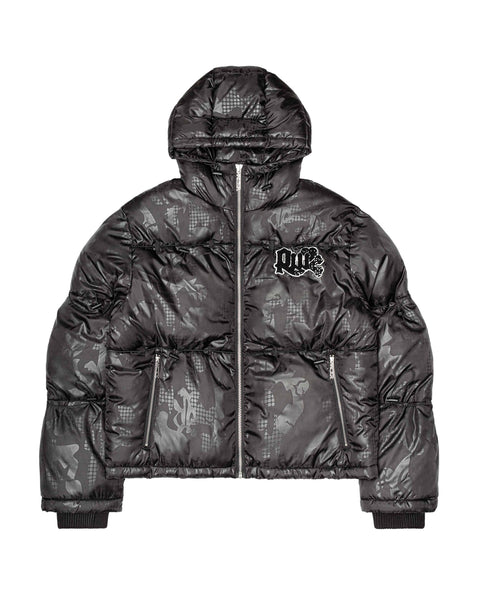 Black Camo Puffer Jacket 2.0