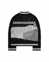 Black Distressed Knit Sweater