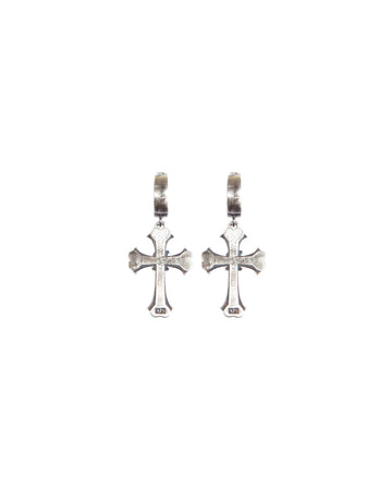925 Silver Cross Earrings