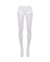 White Racer Monogram Tights