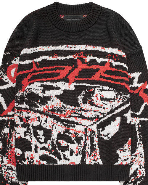 RED Knit Sweater – Racer Worldwide